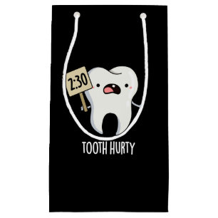 Petit Sac Cadeau Dent Hurty Dental Pun Dark BG