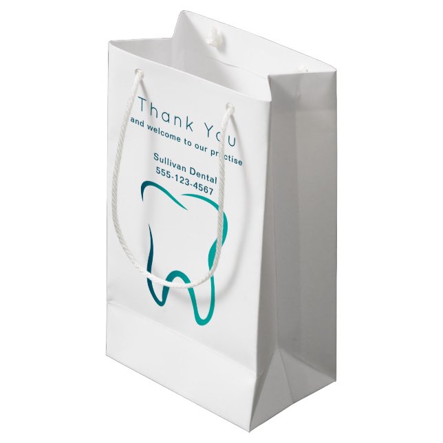 Petit Sac Cadeau Dentaire dentaire Clinique Médicale Affaires (Devant Angle)
