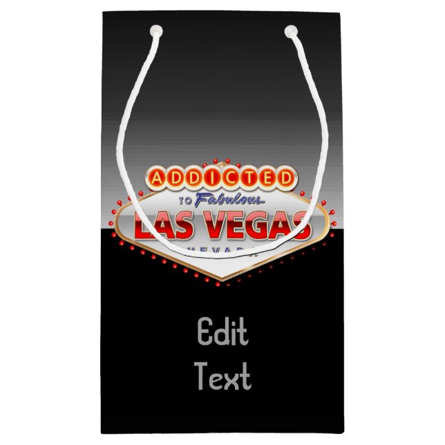 Petit Sac Cadeau Dépendant signe drôle à Las Vegas, Nevada (Dos)
