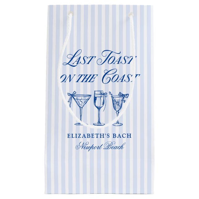 Petit Sac Cadeau Dernier toast sur la côte Élégant poitrine tirée à (Devant)