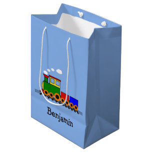 Petit sac cadeau design de train