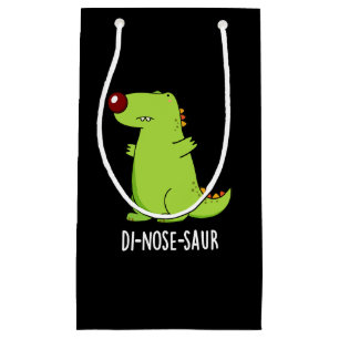 Petit Sac Cadeau Di-nose-saur Funny Dinosaur Pun Dark BG
