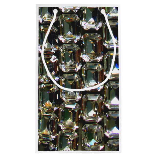 Petit Sac Cadeau Diamants, élégante pierre vintage motif (Dos)