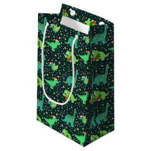 Petit Sac Cadeau Dinosaures de Noël