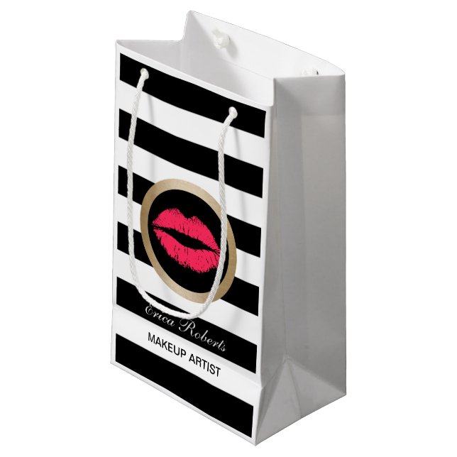 Petit Sac Cadeau Distributeur rouge de cosmétiques de lèvres de (Devant Angle)
