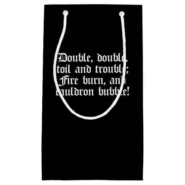 Petit Sac Cadeau Double de double de citation de jeu de Shakespeare (Devant)