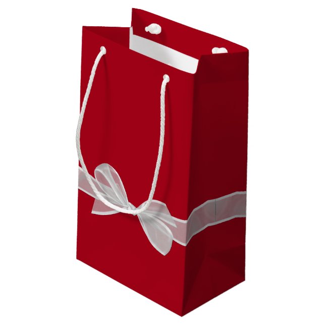 Petit Sac Cadeau Doux 16 Anniversaire Bow Sur Rouge (Dos Angle)