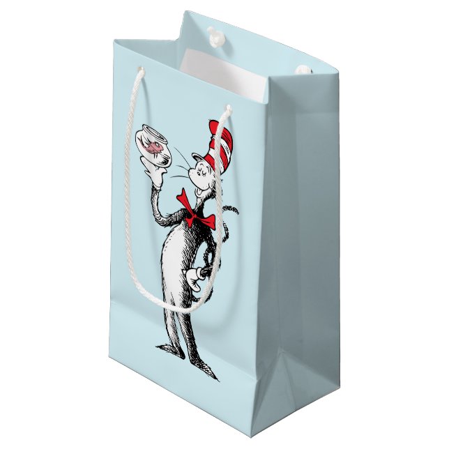 Petit Sac Cadeau Dr Seuss | Chat dans le Casquette & Krinklebine (Devant Angle)