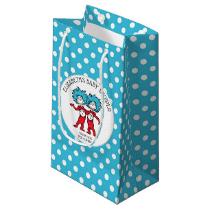 Petit Sac Cadeau Dr Seuss Thing One Thing Two   Baby shower jumeaux