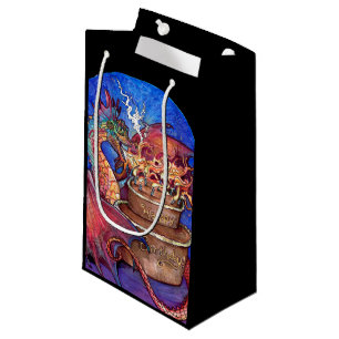 Petit Sac Cadeau Dragon de gâteau d'anniversaire