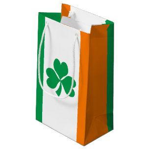 Petit Sac Cadeau Drapeau de l'Irlande Shamrock