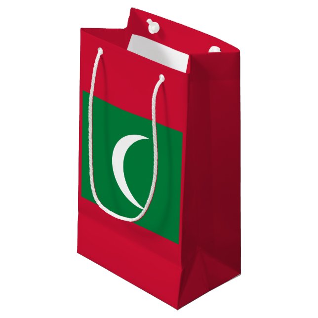 Petit Sac Cadeau Drapeau des Maldives (Devant Angle)