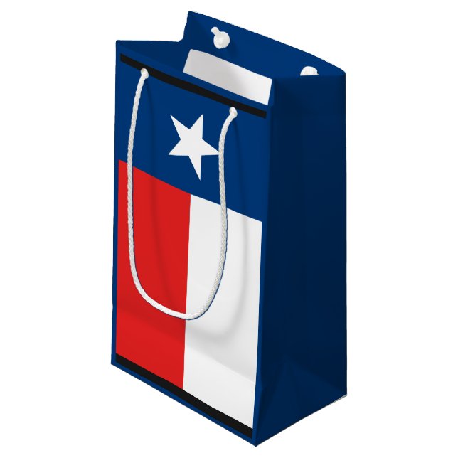 Petit Sac Cadeau Drapeau du Texas (Devant Angle)