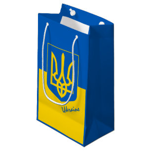Petit Sac Cadeau Drapeau ukrainien & fête d'anniversaire ukrainienn