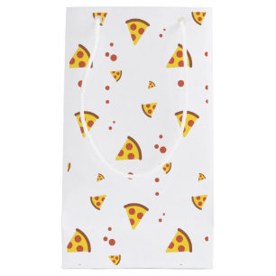 Petit Sac Cadeau Drôle Motif Minimaliste de Pizza au Pepperoni Rétr
