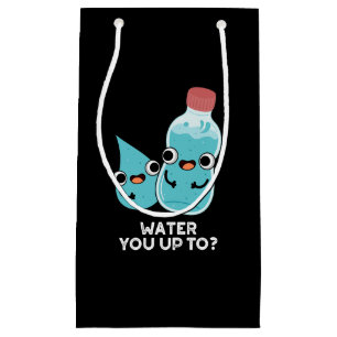 Petit Sac Cadeau Eau jusqu'à Funny Water Pun Dark BG