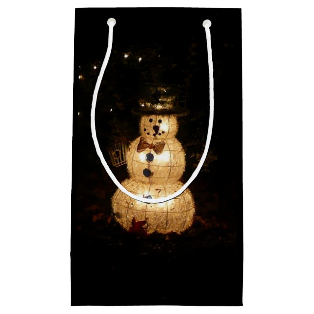 Petit Sac Cadeau Écran Luminaire Snowman (Devant)