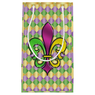 Petit Sac Cadeau Elégant Mardi Gras Fleur De Lis Design Cadeau