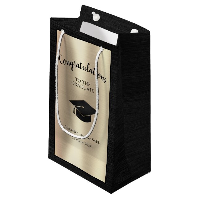 Petit Sac Cadeau Élégante classe de diplômés de 2024 Félicitations (Devant Angle)