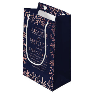 Petit Sac Cadeau Elégante collection de Mariages floraux Roses et m