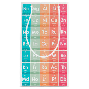 Petit Sac Cadeau Éléments du sac-cadeau Motif de tableau périodique