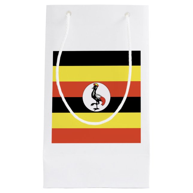 Petit Sac Cadeau Emblème du drapeau ougandais (Devant)