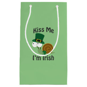 Petit Sac Cadeau Embrasse-moi Je suis Irlandais Snail
