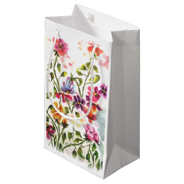 PETIT SAC CADEAU EMPREINTES DE PATTES ANGEL (Devant Angle)