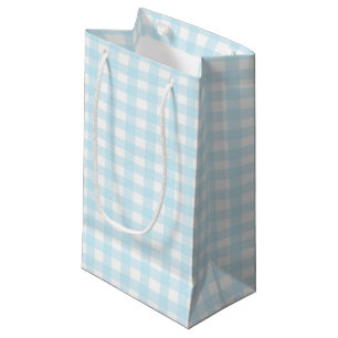 Petit Sac Cadeau En vichy bleu 1