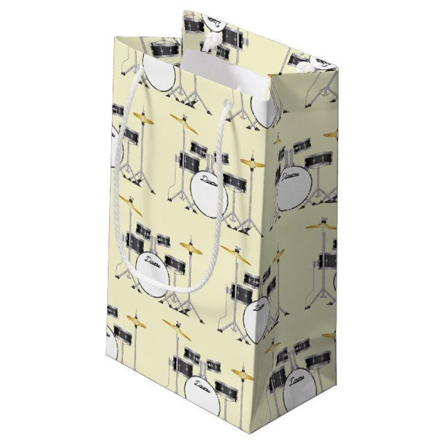 Petit Sac Cadeau Enseignant de batterie (Dos Angle)