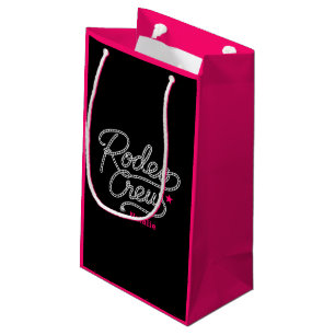 Petit Sac Cadeau Équipe Black Pink Rodeo Cowgirl Enterrement de Vie