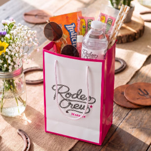 Petit Sac Cadeau Équipe Pink Rodeo Cowgirl Enterrement de Vie de Je