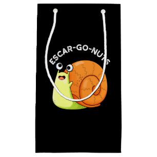 Petit Sac Cadeau Escar go Nuts Funny Escargot Snail Pun Dark BG