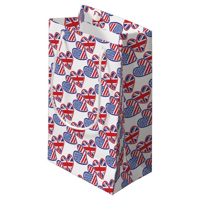 Petit Sac Cadeau États-Unis---Royaume-Uni-Amour (Devant Angle)