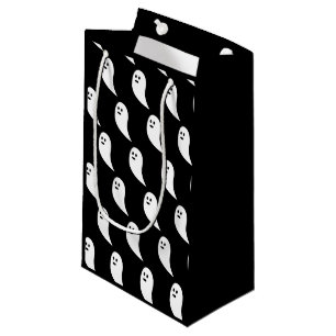Petit Sac Cadeau Fantôme Halloween noir blanc mignon motif