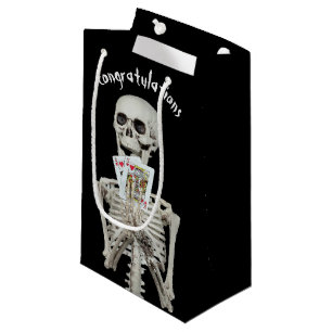 Petit Sac Cadeau Félicitations Halloween Mariage Skeleton