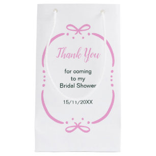 Petit Sac Cadeau Fête des mariées de ruban rose