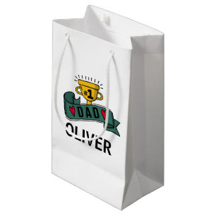 Petit Sac Cadeau Fête des pères personnalisée des noms personnalisé