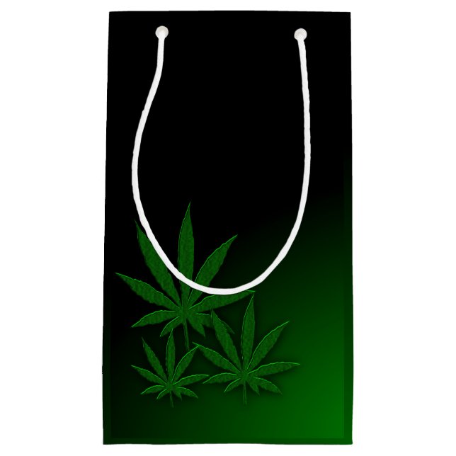 Petit Sac Cadeau Feuille de mauvaise herbe (Devant)