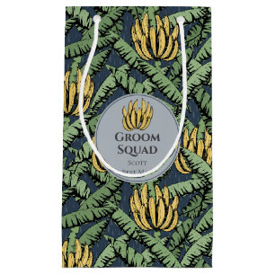 Petit Sac Cadeau Feuilles de bananier de l'escouade tropicale marin