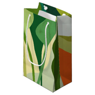 Petit Sac Cadeau Feuilles tropicaux