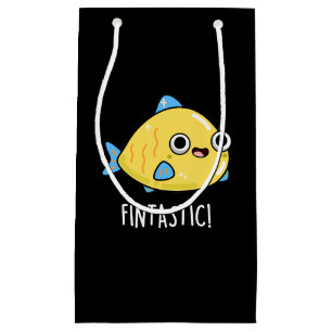Petit Sac Cadeau Fintastic Funny Fish Pun Dark BG