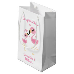 Petit Sac Cadeau Flamant rose Baby shower mignon Tropical