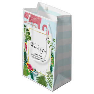 Petit Sac Cadeau Flamant rose rose mignon Tropical Thème Merci