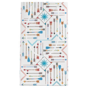 Petit Sac Cadeau Flèches Boho et Sun V11 White ID748