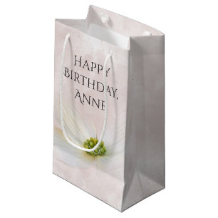 Petit Sac Cadeau Fleur Cosmos Anniversaire Sur Rose