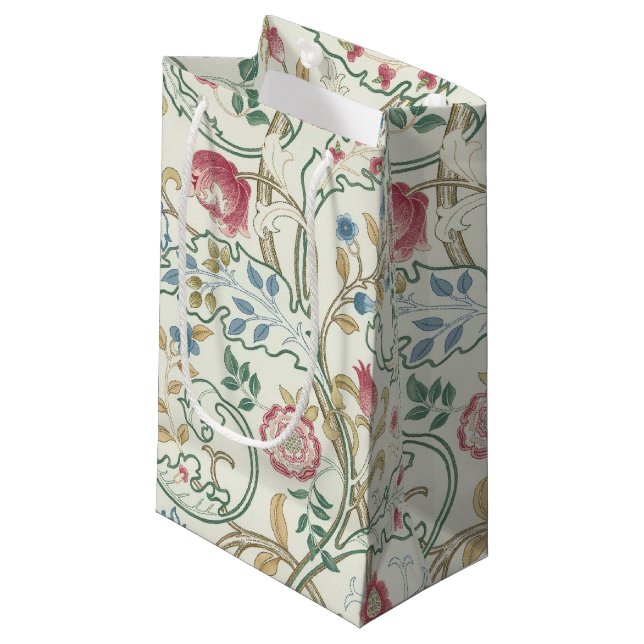 Petit Sac Cadeau Fleur, motif floral, William Morris petit cadeau (Devant Angle)