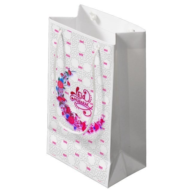 Petit Sac Cadeau Fleurs de l'Eid (Devant Angle)