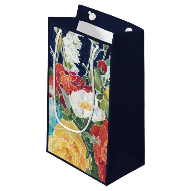 Petit Sac Cadeau Floral de minuit I (Devant Angle)