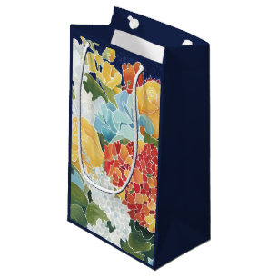 Petit Sac Cadeau Florals II de minuit